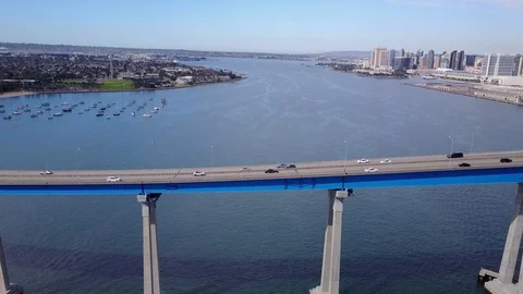 San Diego - Coronado Bridge - Drone Video Video stock 85984341