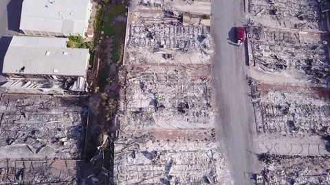 San Diego County LILAC FIRE Damage - Drone Video Video stock 84000100
