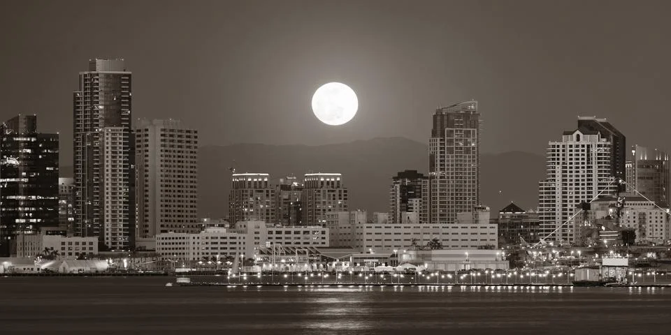 San Diego downtown skyline Stock Photos