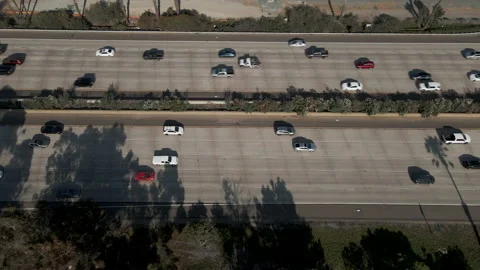 San Diego freeway along Pacific Ocean Stock Footage 194470048