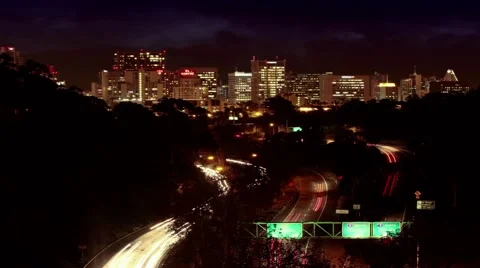 San Diego Night Timelapse Stock Footage 5389352
