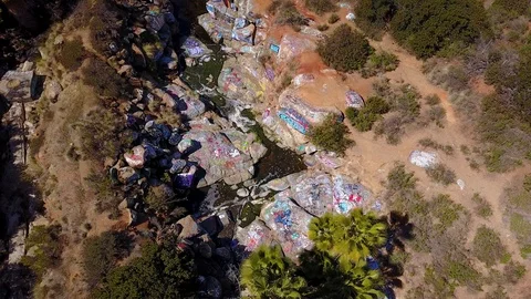 San Diego - SDSU Adobe Falls - Drone Video Video stock 86780537