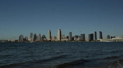 San Diego Skyline Vídeo Stock 50444594