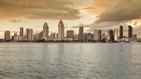 San Diego skyline Stock Footage