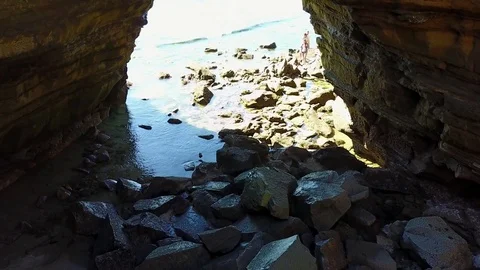 San Diego - Sunset Cliffs - Drone Video Stock Footage 79662018