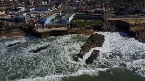 San Diego - Sunset Cliffs - Drone Video Video stock 79807330