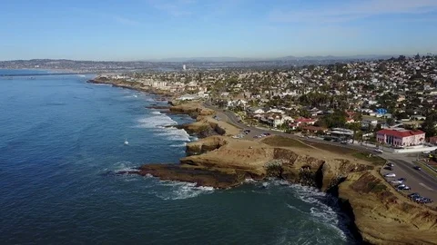 San Diego - Sunset Cliffs - Drone Video Video stock 79809292