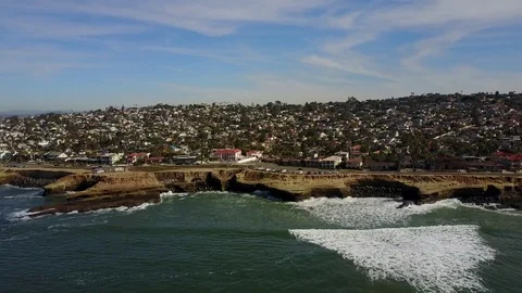 San Diego - Sunset Cliffs - Drone Video Video stock 79837651