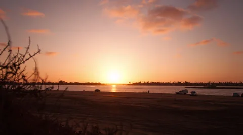 San Diego sunset rise timelapse Stock Footage
