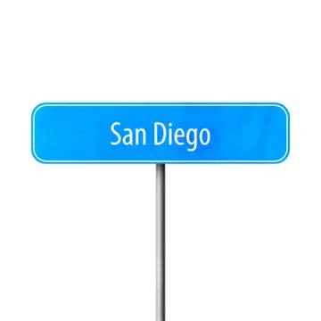 San Diego - town sign, place name sign Stock Illustration