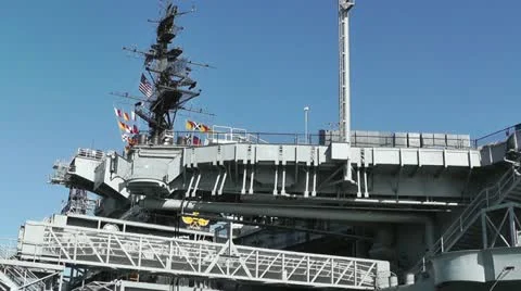 San Diego US Naval Base USS Midway Carrier 07 動画素材 11407591