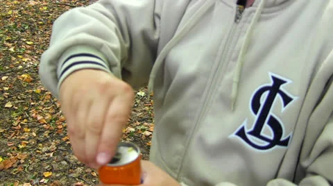 Сan of Fanta Stock Footage 25922548