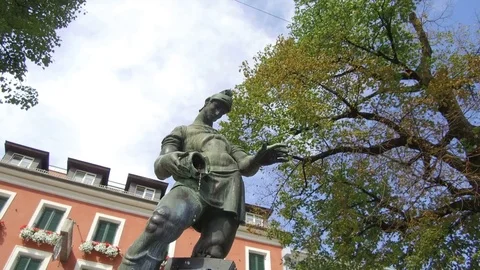 San Florian statue center Lienz, Austria Stock Footage 79656622
