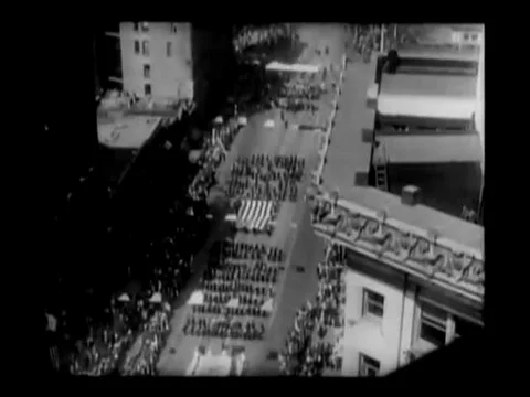 San Franciscans are prepared for entry into World War I with a parade, including Video stock 79460417