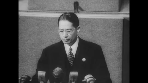 SAN FRANCISCO - 1945: Assembly Floor Packed with Delegates Stock Footage 342856513