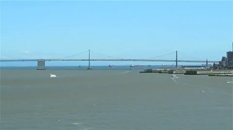 San Francisco from Alcatraz Stock Footage 8548985