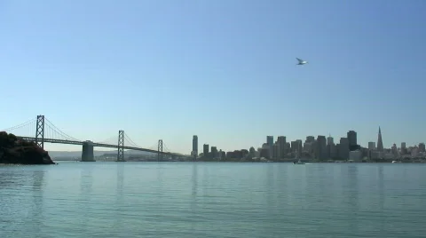 San Francisco and the Bay Bridge Stock Footage