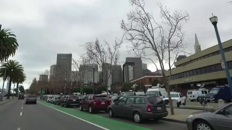San Francisco approcahing downtown Stock Footage 58428822