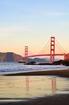 San Francisco Baker beach view Stock Photos
