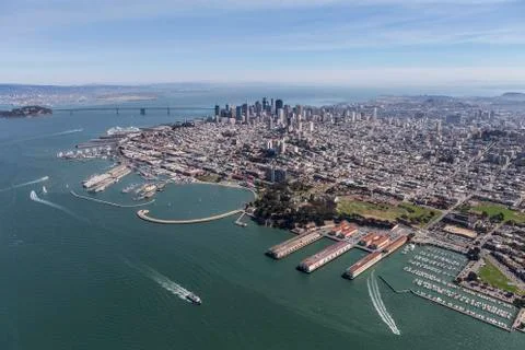 San Francisco Bay Aerial Stock Photos