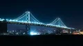 San Francisco Bay Bridge Night Skyline Time Lapse 4k or 4k+ Resolution