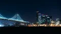 San Francisco Bay Bridge Night Skyline Time Lapse 4k or 4k+ Resolution