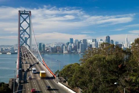 San francisco -  the bay bridge Stock Photos