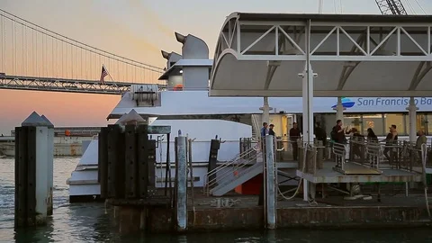San Francisco bay ferry Stock Footage 82469788