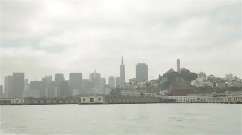San Francisco from the Bay Stock Footage 46093124