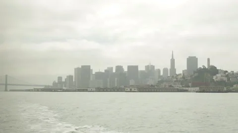 San Francisco from the Bay Stock Footage 46093383