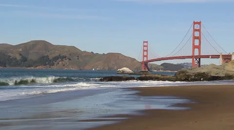 San Francisco Beach Action Stock Footage 24760016