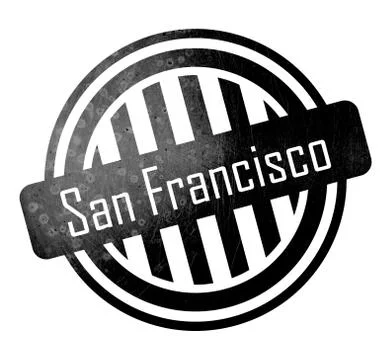 San Francisco - Button, stamp Stock Illustration