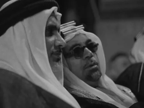 San Francisco, CA - 1945: Two Saudi men at San Francisco Conference Stock Footage 229797618