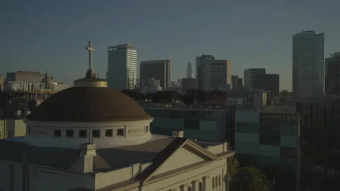 San Francisco, CA - Dec 10, 2024: Synagogue foreground with buildings background Stock Footage 333576117