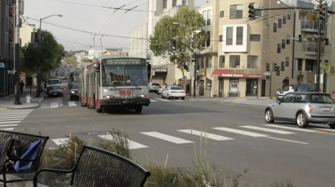 San Francisco Cable Bus Stock Footage 66500887