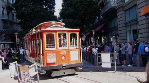 San francisco cable car time lapse Stock Footage 26255428