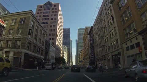 San Francisco California city urban streets fire truck HD 009 Stock Footage