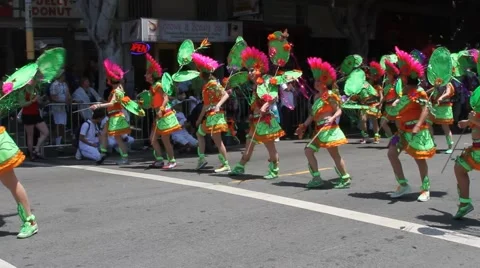 San Francisco Carnaval Stock Footage 64327902