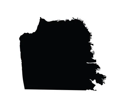 San Francisco city map vector silhouette illustration Ilustração Stock