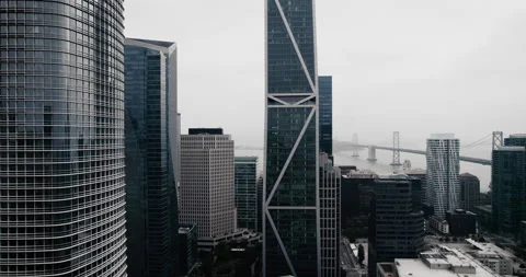 San Francisco on a Cloudy Day Stock Footage 197001066