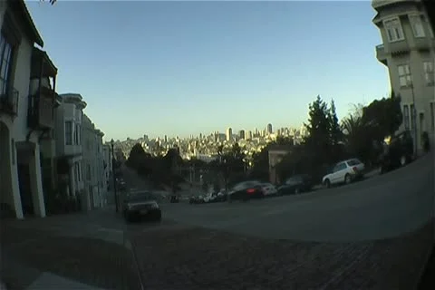 San Francisco Down Hill Video stock 14816032