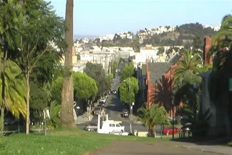 San Francisco Down Hill Video stock 14816457