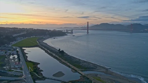San Francisco At Dusk Stock Footage 101332286