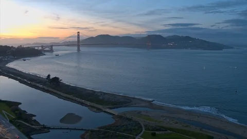 San Francisco At Dusk Stock Footage 101332660