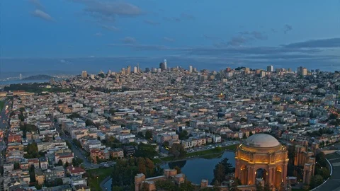 San Francisco At Dusk Stock Footage 101332764