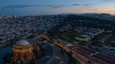 San Francisco At Dusk Stock Footage 101333509