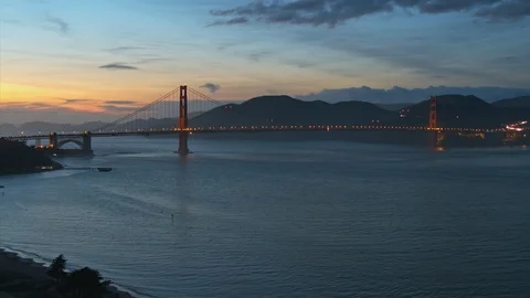 San Francisco At Dusk Stock Footage 101333733