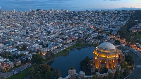 San Francisco At Dusk Stock Footage 101333992
