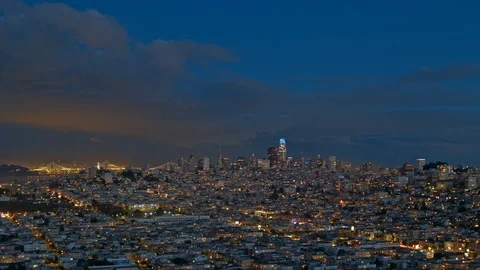 San Francisco At Dusk Stock Footage 101334554