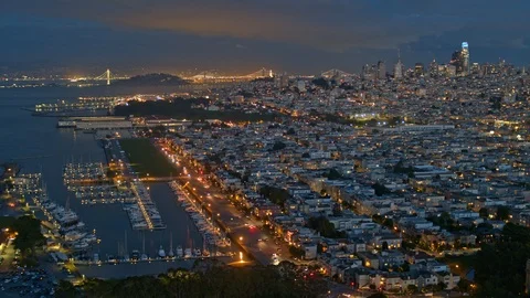 San Francisco At Dusk Stock Footage 101334663